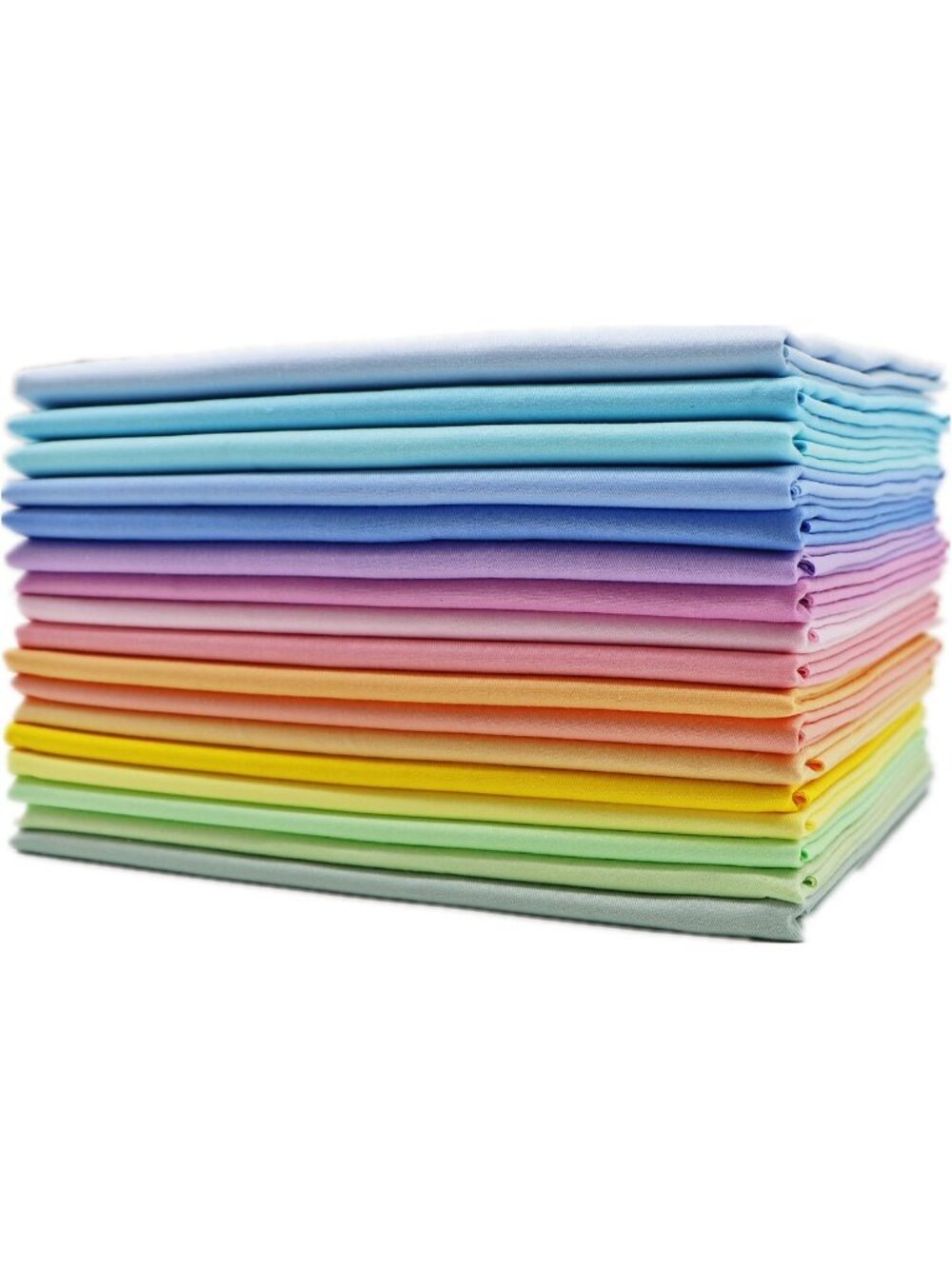Soft Rainbow Precut Quilting Fabric Bundle - Fat Quarters for Crafting & Sewing